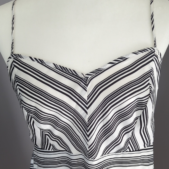 3 For $30. A Pea in the Pod Black and White Striped Sundress - Picture 2 of 13